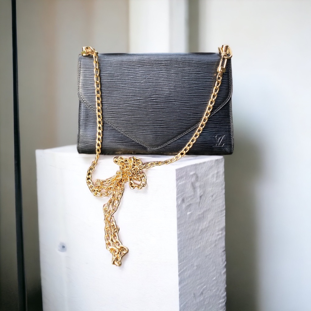 Authentic Louis Vuitton Epi Leather Art Deco mini crossbody bag black - Picture 1 of 13
